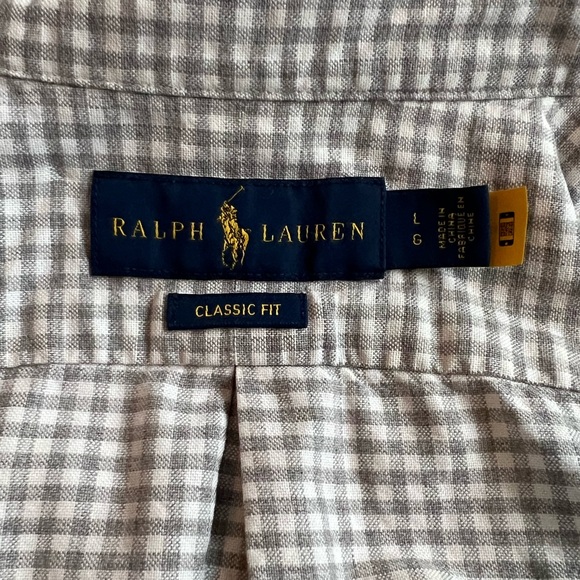 Ralph Lauren Classic Fit button down checkered shirt. - Picture 2 of 6